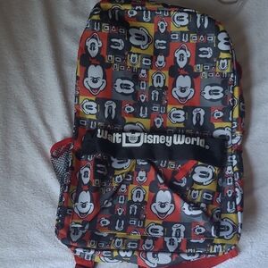 Disney Mickey Mouse Red and Black Backpack